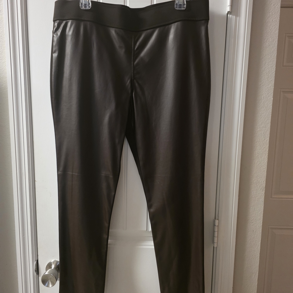 Lauren Ralph Lauren Dark Leather Look Leggings